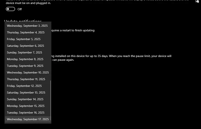 Windows Update tạm thời